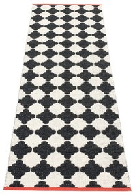 Fekete-fehér kültéri-beltéri futószőnyeg 70x225 cm Marre Black Coral – Pappelina