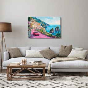Kép - Rózsaszín part menti út (90x60 cm)