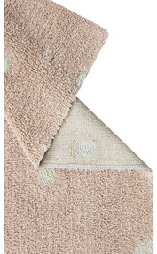 Világos rózsaszín mosható kézi szövésű pamut gyerek szőnyeg 100x150 cm Mini Dot Rose – Lorena Canals