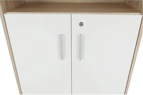 Irattartó zárható szekrénnyel, sonoma tölgy/fehér, JOHAN 2 NEW 10