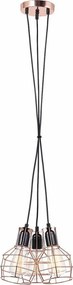 Italux PERIFO MDM-2272/3 BK+COP Függőlámpa 3x60W/E27 IP20