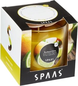 Illatos gyertya üvegben DÉLI CITRUS 8,5 cm sárga