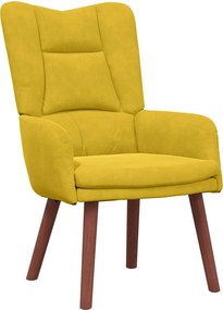 vidaXL karosszék Sárga 63 x 67 x 94 cm Bársony