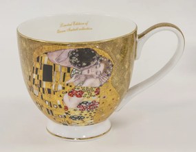 Porcelán 500ml óriásbögre díszdobozban Klimt: A csók 10x15x10,5cm