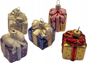 Karácsonyfadísz üveg forma 1 db