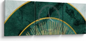 Kép - Arany textúrájú formák (órával) (90x30 cm)