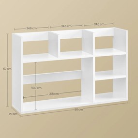 Asztali polc, rendszerező, fehér