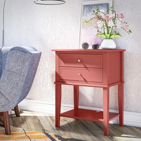 Téglavörös éjjeliszekrény Franklin – Støraa