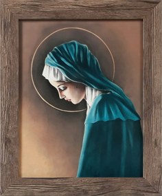 Vászonkép 30x25 Mária Szűz Mária Tölgy Keret