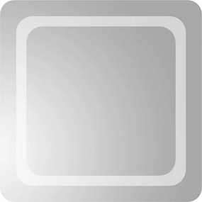 vidaXL LED-es fürdőszobatükör 50x50 cm