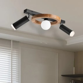 Spotlámpa OTIS 1xG9/5W/230V + 2xE27/15W/230V tölgy