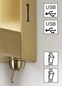 Novolux FIRENZE 507F-Y05X1B-35 Fali lámpa 2x60W, 3W/E27, LED 240LM IP20