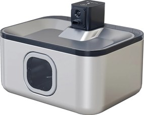 PawHut 5L Rozsdamentes Acél Vezeték Nélküli Macska Ivókút Automatikus Vízadagoló Több Háziállat Részére LED Fénnyel, Szuper Csendes Szivattyúval, Mozg