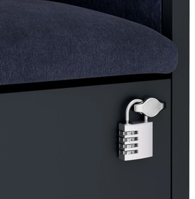 Sally 1150mm korpus Antracytowy - siedzisko Granatowy