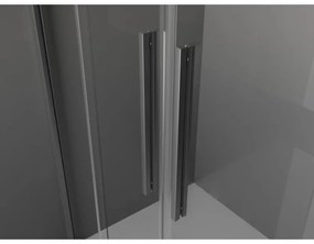 Mexen Velar Duo, tolózuhanyajtó nyitáshoz 170 cm, 8 mm átlátszó üveg, polírozott grafit, 871-170-000-02-95