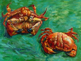 Festmény reprodukció Two Crabs (Vintage Seaside) - Vincent van Gogh, (40 x 30 cm)
