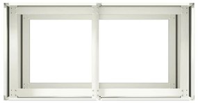 vidaXL ültetvény Fehér 80x40x80 cm Hidegen hengerelt acélból