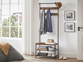 Előszobafal TAYLOR cipős szekrénnyel 180x64 cm, rusztikus barna