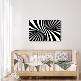 Absztrakt kép zebra csíkokkal (90x60 cm)