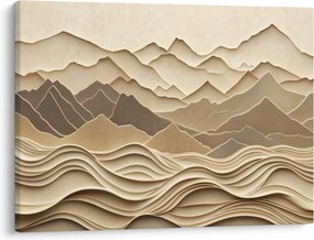 Kép - 3D hegyvonalak (70x50 cm)