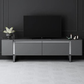 TV szekrény Yildiz - Anthracite, Silver