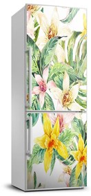 Hűtő matrica Trópusi virágok FridgeStick-70x190-f-108363816