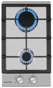 Ignito Domino, gázfőzőlap, 2 Sabaf égő, rozsdamentes acél, ezüst
