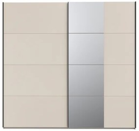 ODEN gardróbszekrény tükörrel 220x210 cm bézs