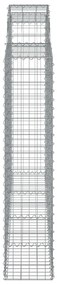 13 db íves horganyzott vas gabion kosár 200x30x140/160 cm