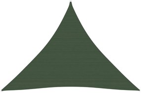 sötétzöld HDPE napvitorla 160 g/m² 4,5 x 4,5 x 4,5 m