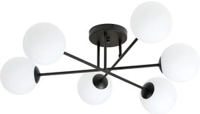 Csillár ROMA 6xE14/10W/230V fekete/fehér