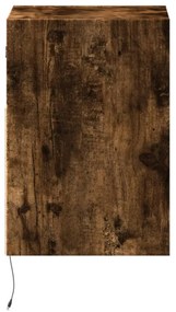 2 db füstös tölgy fali TV-szekrény LED-ekkel 41 x 31 x 45 cm