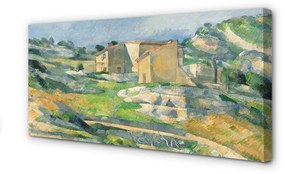 Canvas képek Art festett ház a dombon 100x50 cm