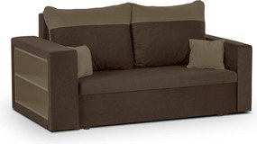 PAVEL Kétszemélyes kinyitható kanapé Sötétbarna/világosbarna