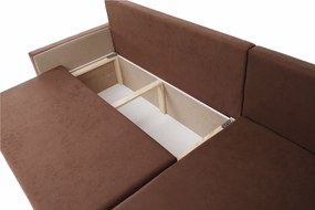 Univerzális ülőgarnitúra, barna/bézs, PAULITA NEW