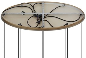 Art Deco függőlámpa arany borostyánszínű üveggel, 9 ágú - Jia