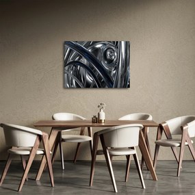 Kék és szürke absztrakció kép (70x50 cm)