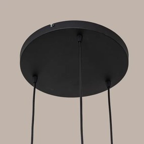SOLANO kábeles csillár 3xE27/15W/230V fekete/fényes króm