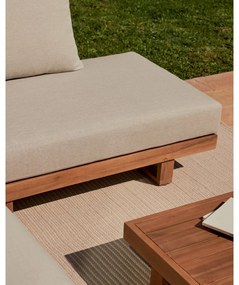Krémszínű-natúr színű akácfa ötszemélyes kerti lounge szett Raco – Kave Home