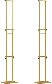 vidaXL Kiállító Állvány 2 pcs Arany 30 x 23,5 x 210 cm Acél