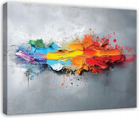 Vászonkép Absztrakt Szürke Színes Hálószoba Nappali Konyha 120x80