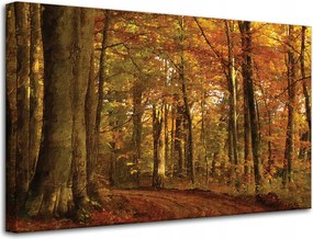Vászonkép Pasztell stílus Fák Erdő Ősz 80x50 cm