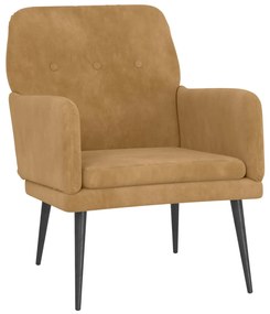 Barna bársonyfotel 62x79x79 cm