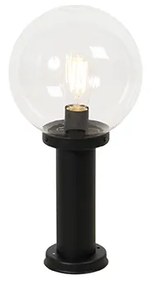Kültéri állólámpa fekete műanyag gömbbel 50 cm IP44 - Sfera