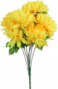 Műcsokor Krizantém 60CM Élő Sárga Asztal Erkély Terasz