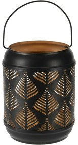 Oriental fém lámpás Leaf fekete, 13 cm
