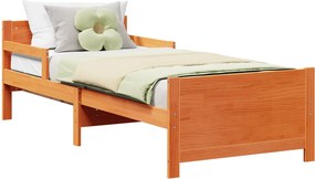 vidaXL Ágykeret fejtámlával Faggyú barna 80 x 200 cm Faanyag