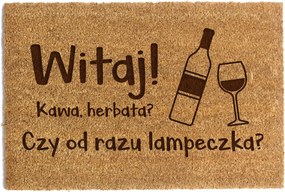 Lábtörlő Ajtó Alá 60 x 90cm Kávé, tea? Vagy azonnal lámpa?Kókusz