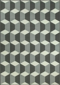 140x200 cm Olcsó Világos Szürke Szőnyeg Cubes Nappaliba