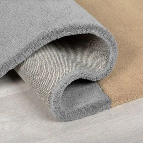Fekete-szürke kézi szövésű gyapjú szőnyeg 200x290 cm Lozenge Monochrome – Flair Rugs